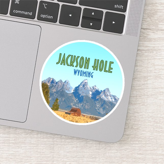 Adesivo Jackson Hole Wyoming Vintage (Detalhe)