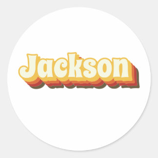 Adesivo Jackson Retro Vintage Text