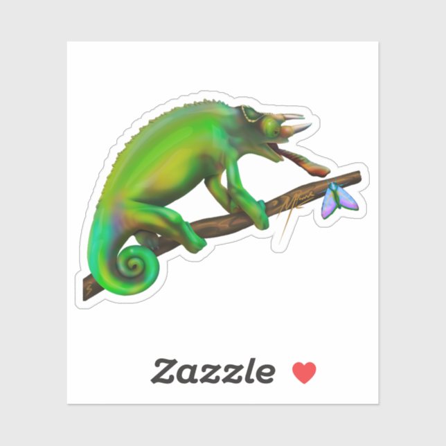 Adesivo Jackson’s Chameleon Aiming  (Folha)