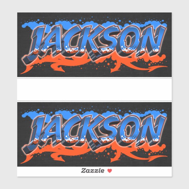 Adesivo Jackson Vorname Name Graffiti Aufkleber Sticker (Folha)