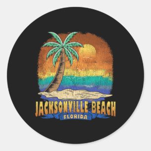 Adesivo Jacksonville Beach Flórida Vintage - Sov Afastado