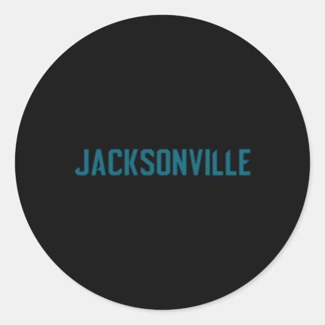 Adesivo Jacksonville Duval Jaguars Teal Text (Frente)