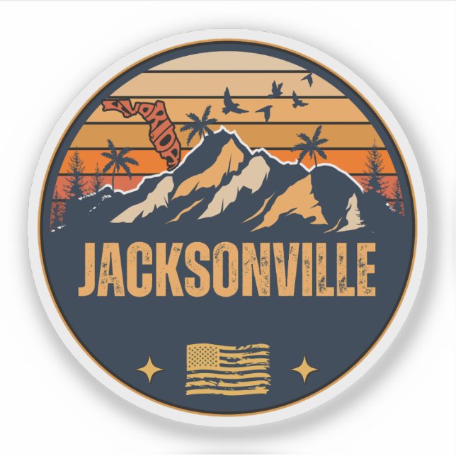 Adesivo Jacksonville, Flórida  (Frente)