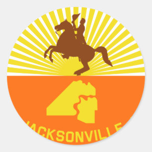 Adesivo Jacksonville, Flórida, bandeira dos Estados Unidos