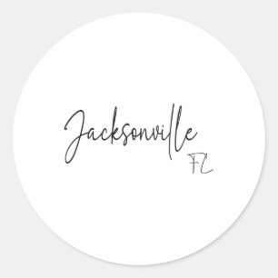 Adesivo Jacksonville Flórida Ca Retro