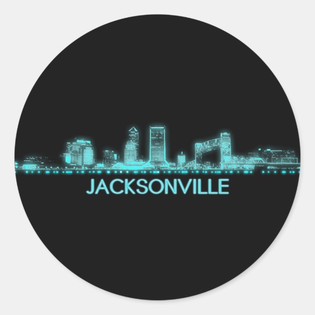 Adesivo Jacksonville Skyline (Frente)