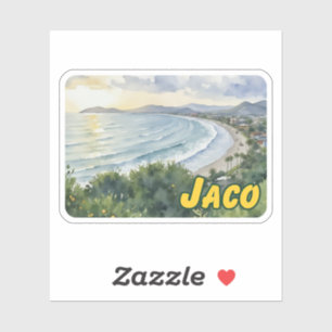 Adesivo Jaco Praia Costa Rica Aquarela