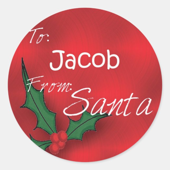 Adesivo Jacob Personalizado Holly Label62 (Frente)