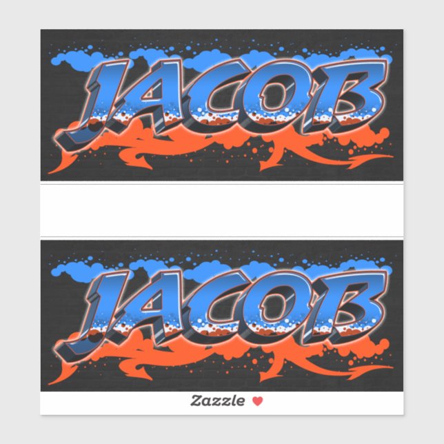 Adesivo Jacob Vorname Name Graffiti Aufkleber Sticker (Folha)