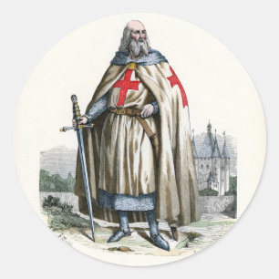 Adesivo Jacques de Molay - Cavaleiro Templário
