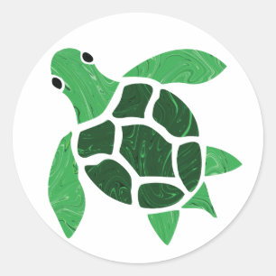 Adesivo Jade Green Sea Turtle - Arte Mosaica