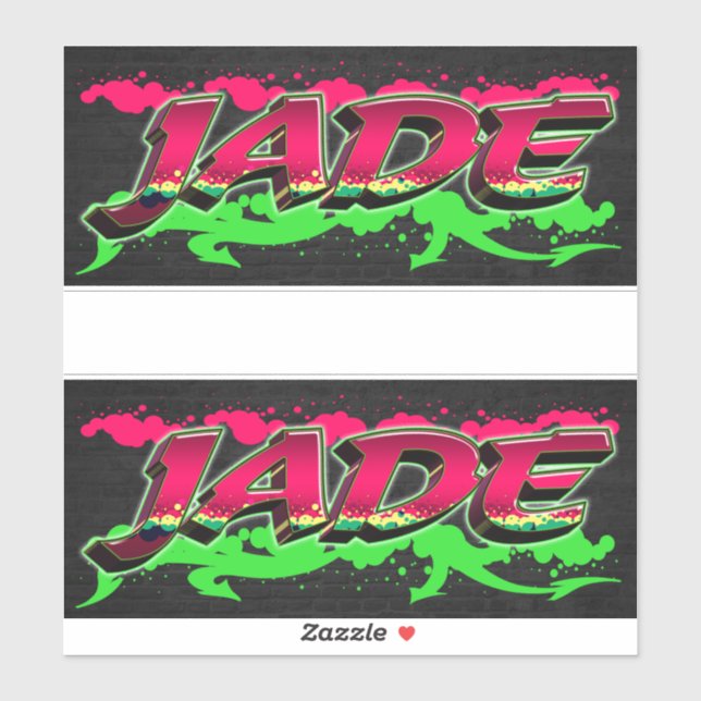 Adesivo Jade Vorname Name Graffiti Aufkleber Sticker (Folha)