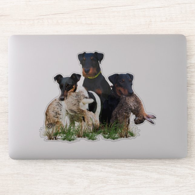 Adesivo Jagdterrier, Terrier Sticker de Caça Alemã (Computador)