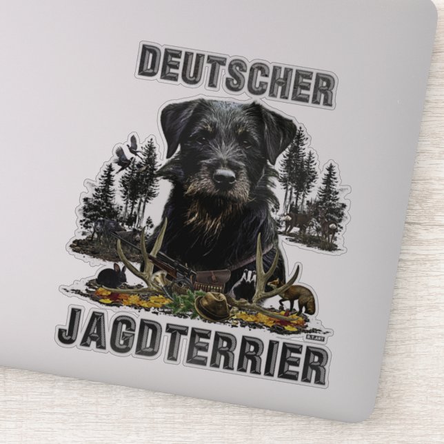 Adesivo Jagdterrier - versátil autocolante de cães caçador (Detalhe)