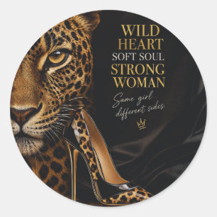Adesivo Jaguar & Salto Alto Luxo Mulher Design