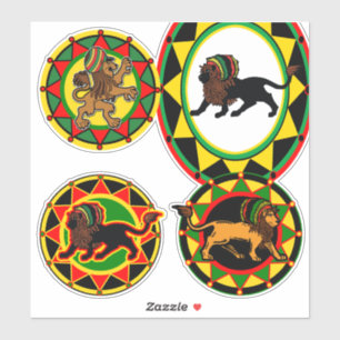 Adesivo Jah King Rasta Lion Collection 2 Art Stickers