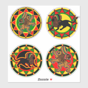 Adesivo Jah King Rasta Lion Collection 3 Art Stickers