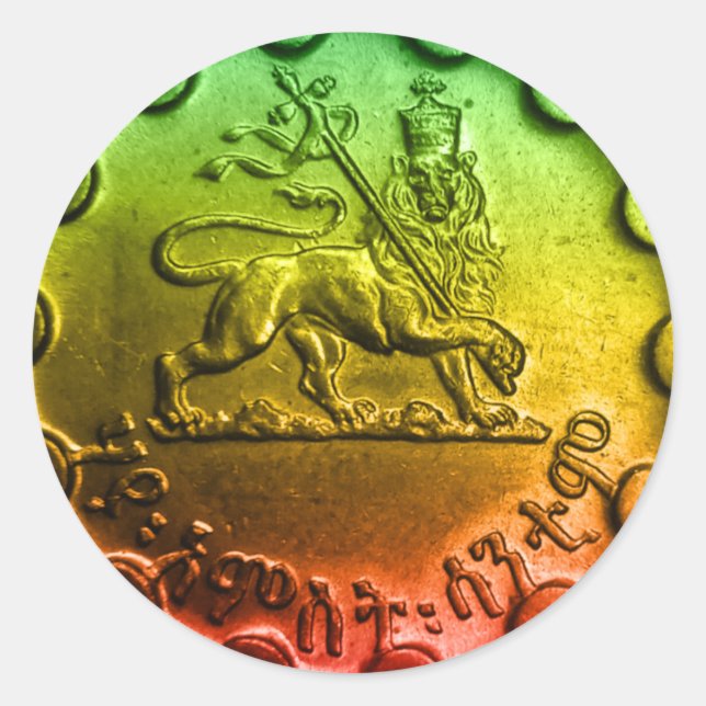 Adesivo Jah Rastafari Leão de Judah Sticker (Frente)