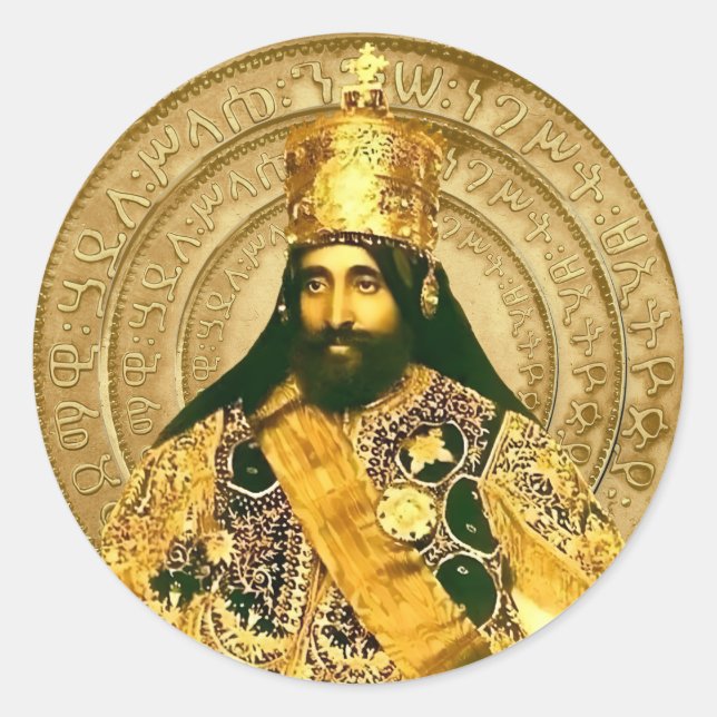 Adesivo Jah Rastafari Sticker Selassie I Rasta Reggae (Frente)