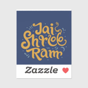 Adesivo Jai Shree Ram Custom-Cut Vinyl Sticker - Personali