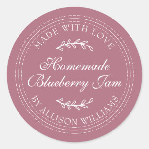 Adesivo Jam-De-Morango-Rústico-Caseiro Russo A Trilhar Jar