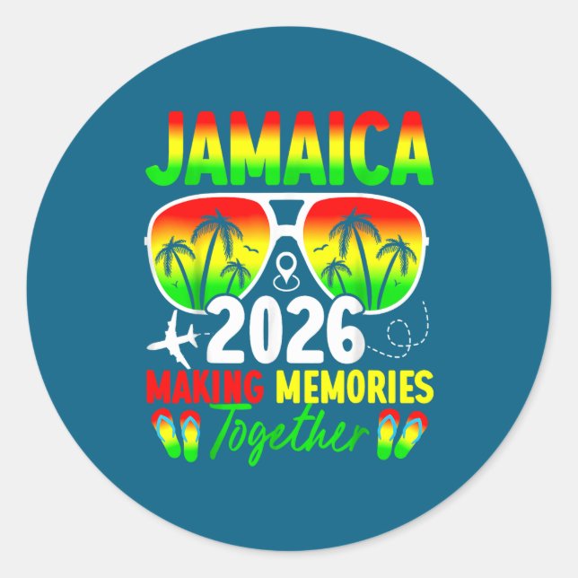 Adesivo Jamaica Family Reunion 2026 Making Memories Vacati (Frente)