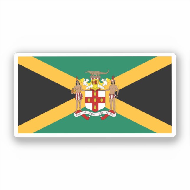 Adesivo Jamaica Flag/ Casaco de armas (Frente)