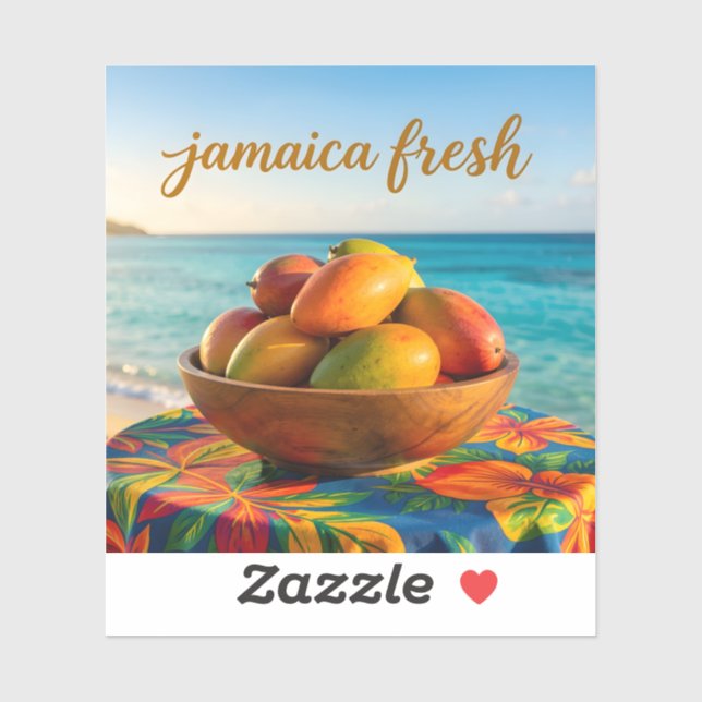 Adesivo Jamaica fresh mango by the sea (Folha)