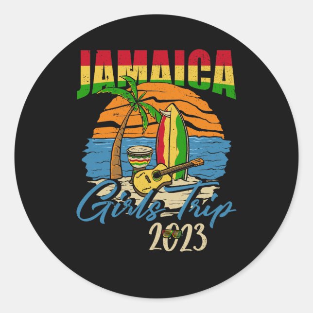 Adesivo Jamaica Girls Trip 2023 Women Jamaican Girls Beach (Frente)