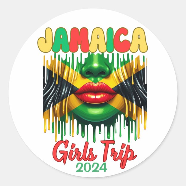 Adesivo Jamaica Girls Trip 2024 Tropical Beach Getaway (Frente)