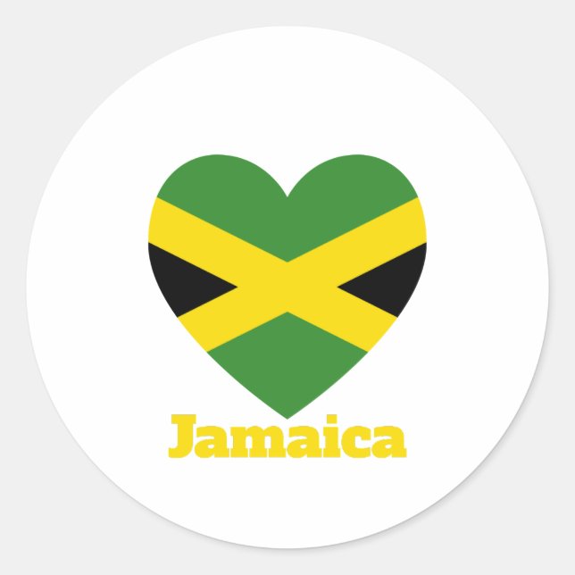 Adesivo Jamaica Heart Flag (Frente)