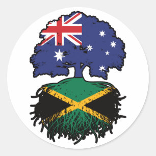Adesivo Jamaica Jamaican australiano - Raízes de Árvore da