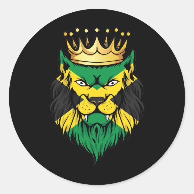 Adesivo Jamaica Lion King Flag (Frente)