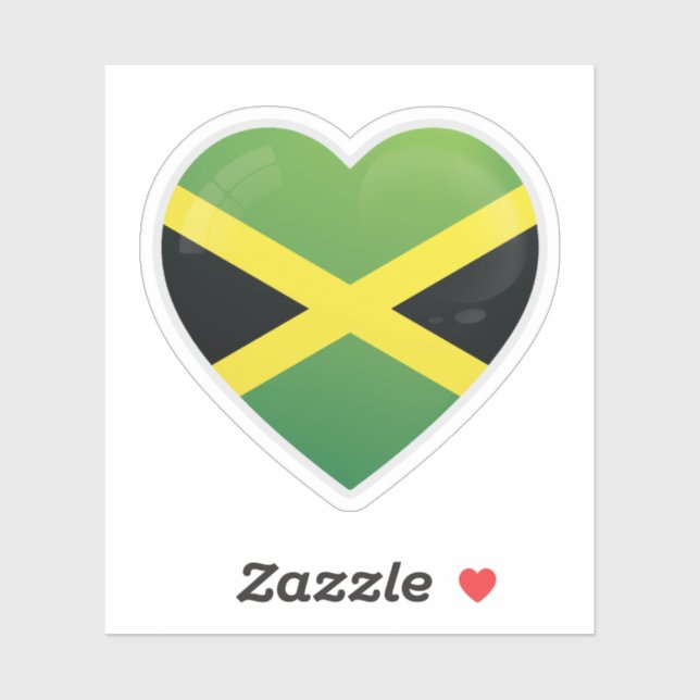 Adesivo Jamaica Love Flag (Folha)