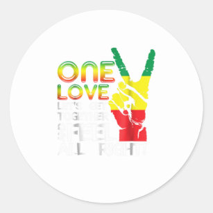 Adesivo Jamaica One Love Reggae Caribe Orgulho de Música F