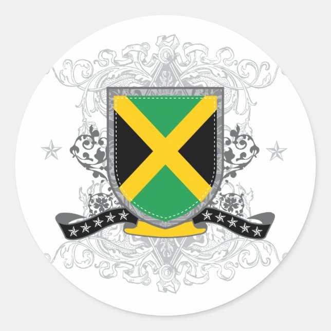 Adesivo Jamaica Shield 2 Sticker (Frente)