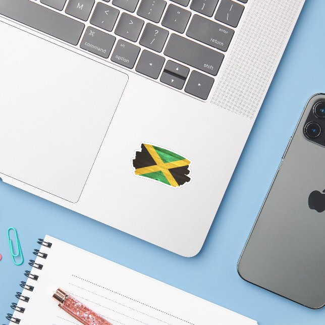 Adesivo Jamaica Sticker (Notebook com iPhone)