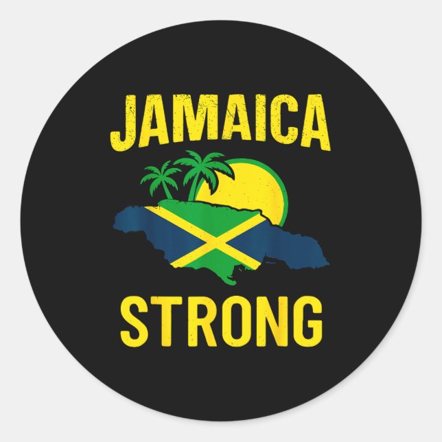 Adesivo Jamaica Strong I Love Jamaican Flag Heart Women Me (Frente)