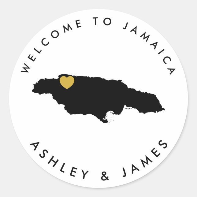 Adesivo Jamaica Wedding Sticker for Box, Bag (Frente)
