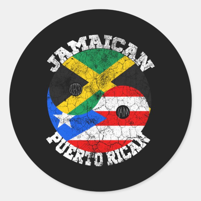 Adesivo Jamaican Puerto Rican Flag Jamaican Puerto Jamaica (Frente)
