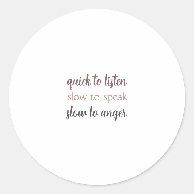 Adesivo James 1:19, Sticker (Frente)