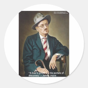 Adesivo James Joyce "Erros/Portais" Citações Presentes & C