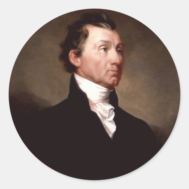 Adesivo James Monroe Retrato de Samuel Morse (Frente)