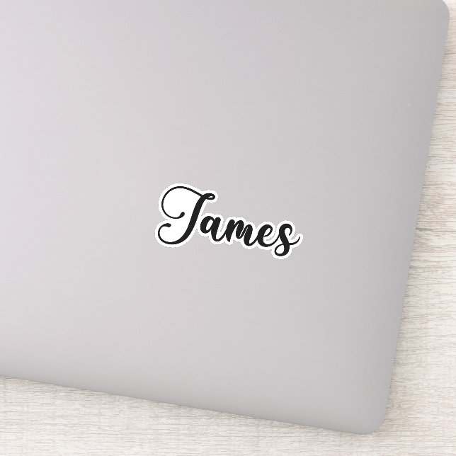 Adesivo James Name - Caligrafia manuscrita (Detalhe)