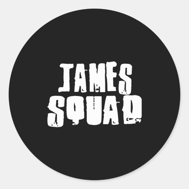 Adesivo James Squad Name Funny James  (Frente)