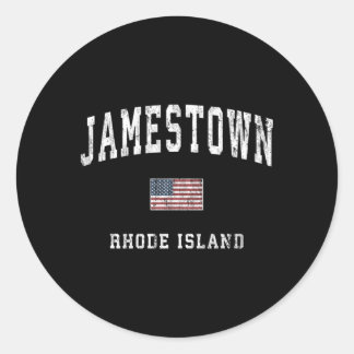 Adesivo Jamestown Rhode Island Ri American Flag Sports