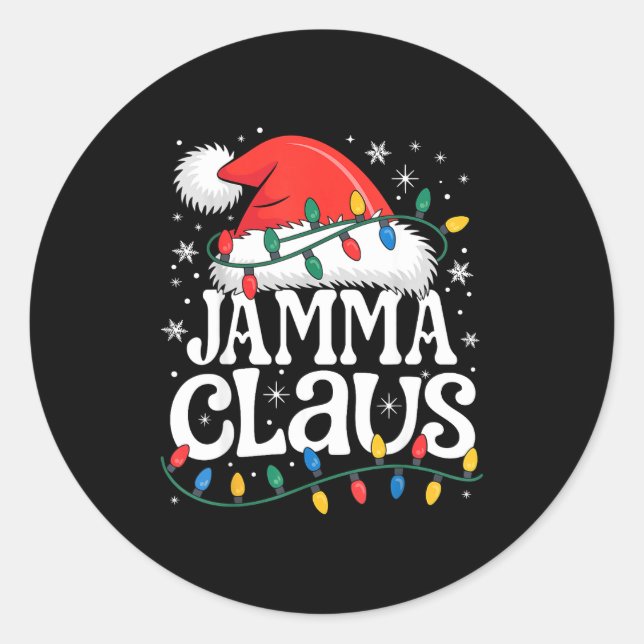 Adesivo Jamma Claus Funny Xmas Christmas Grandma Holiday S (Frente)