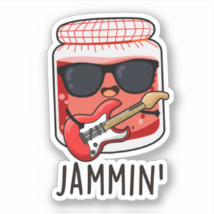 Adesivo Jammin Cute Rocker Jam Pun Sticker