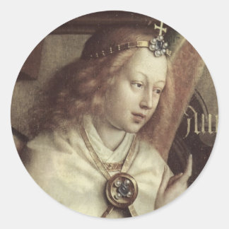 Adesivo Jan van Eyck Angel, Genter Altar Fine Vintage