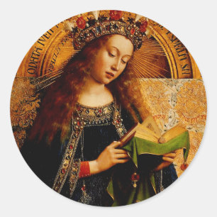 Adesivo Jan van Eyck - Coleção de Arte Fina Virgem Maria